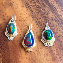 Load image into Gallery viewer, Trio of black opal necklaces by b worsfold