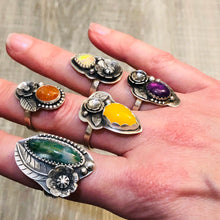 Load image into Gallery viewer, Opal Flower Ring (6)
