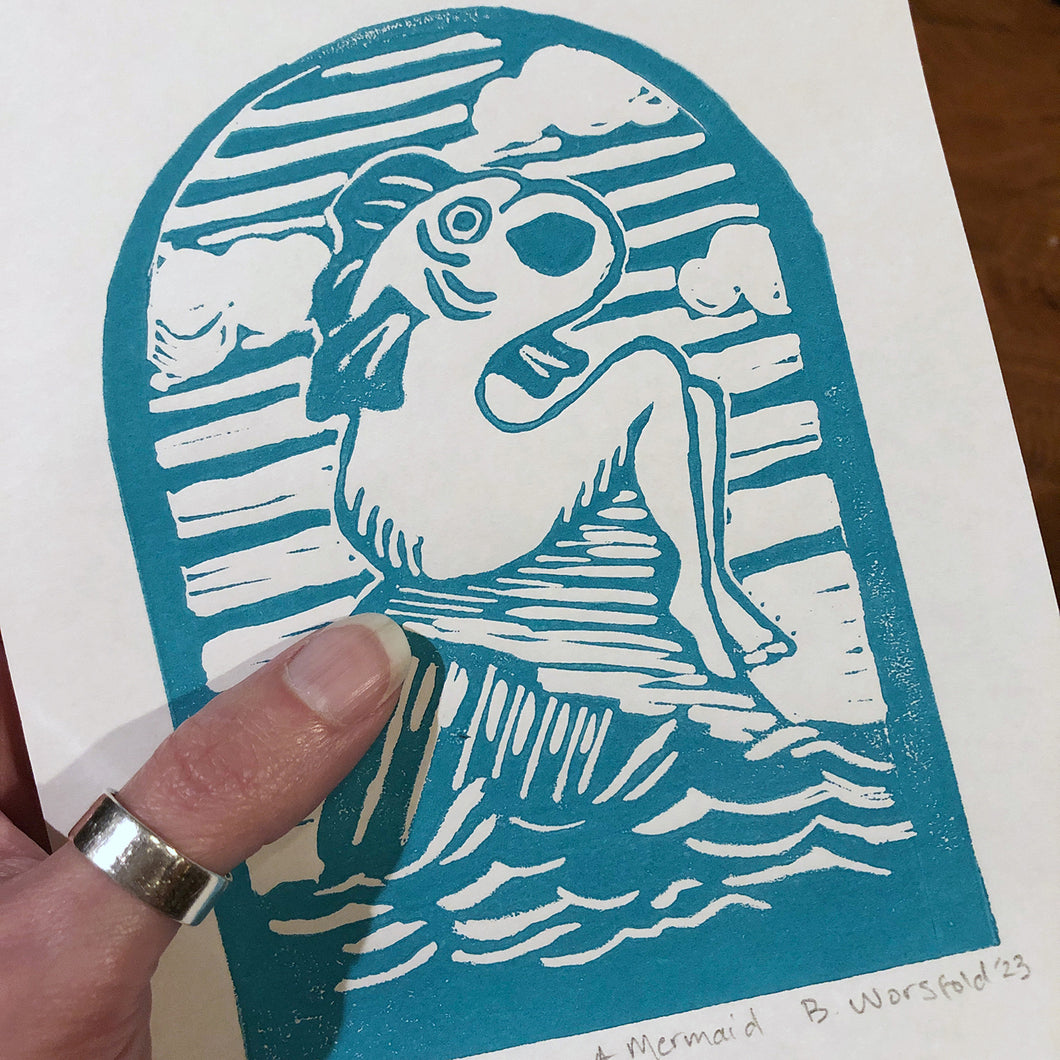 Mermaid Printmaking Original Edition