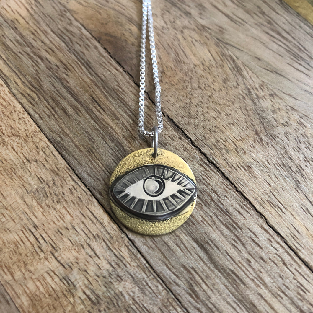 Silver Eye Protection Amulet