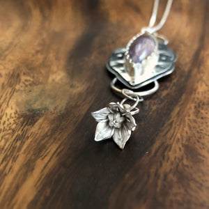 Purple Passion Agate Blossom Necklace