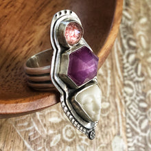 Load image into Gallery viewer, ooak sterling silver trio altar ring
