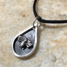 Load image into Gallery viewer, bee talisman silver
